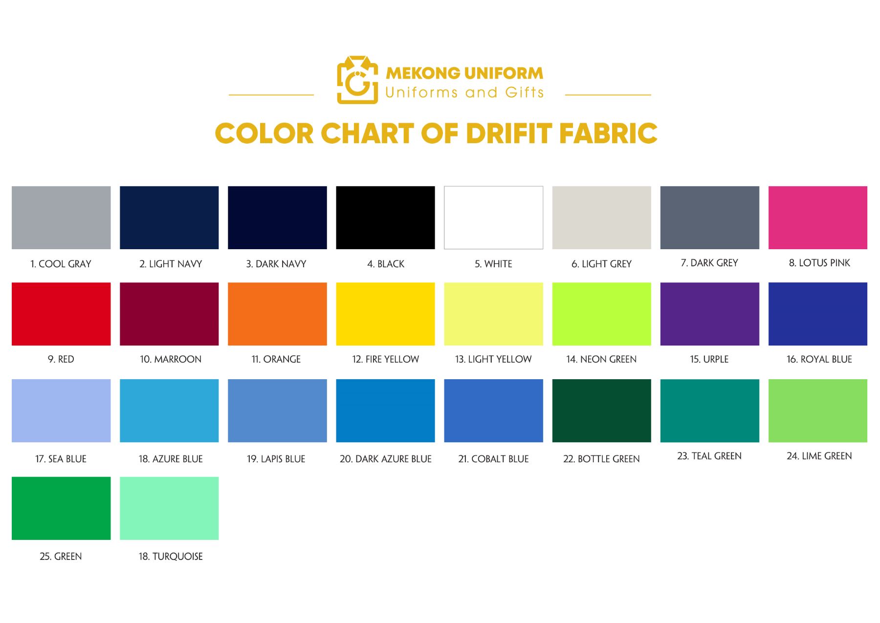 Color chart Mekong Uniform (1)