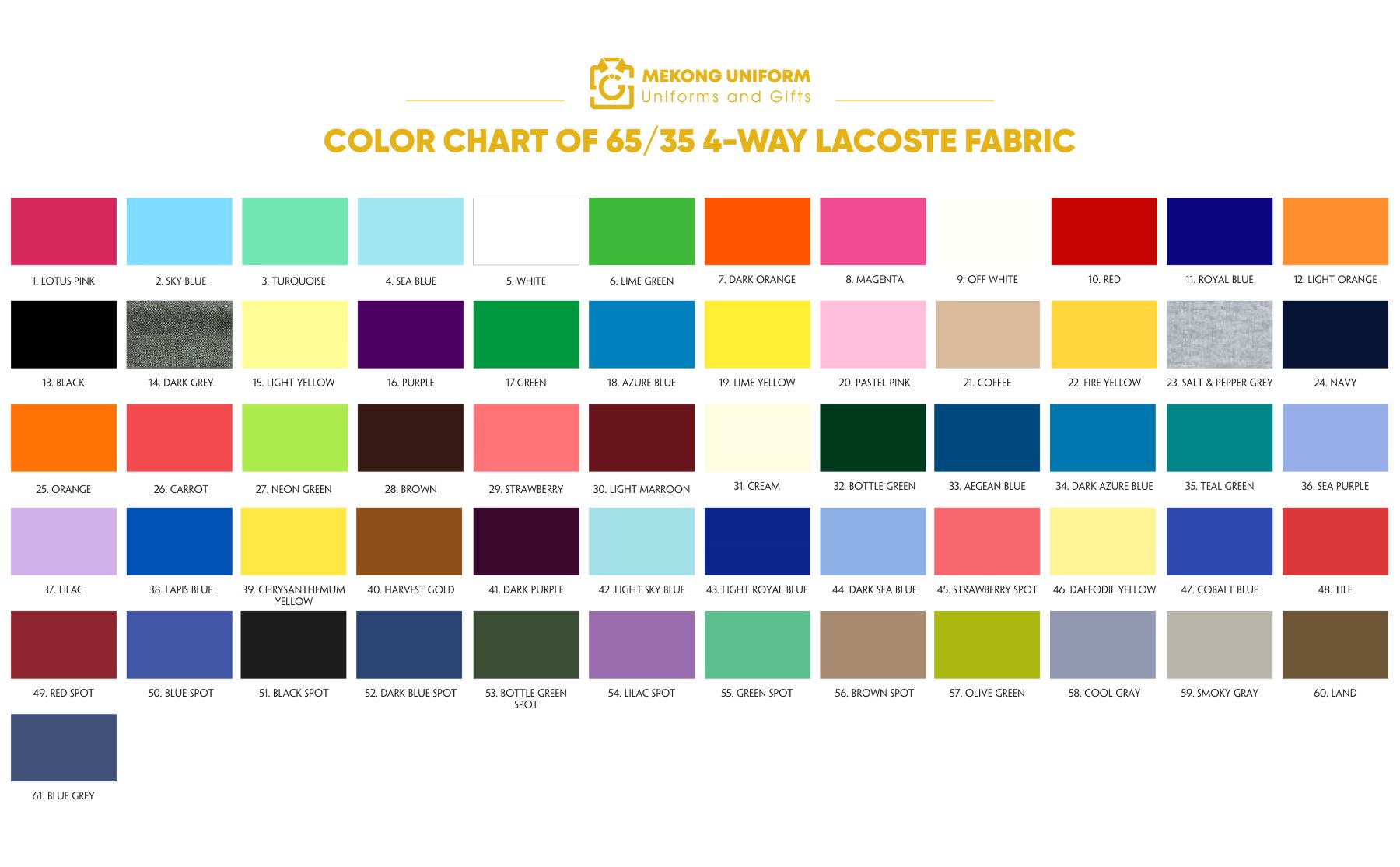 Color chart Mekong Uniform (3)